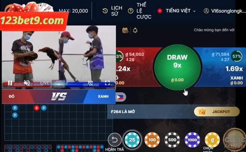 123Bet live đầy đủ các trận chọi gà